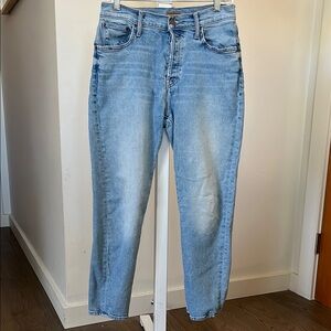 MOTHER Light Blue Ankle & Cropped Jeans